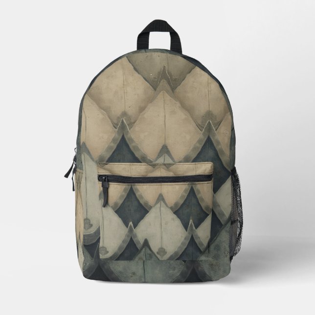 Dragon skin printed backpack (Front)