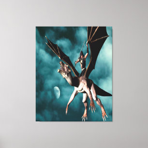 Dragon Sky Warrior Canvas Print