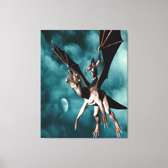 Dragon Sky Warrior Canvas Print (Front)