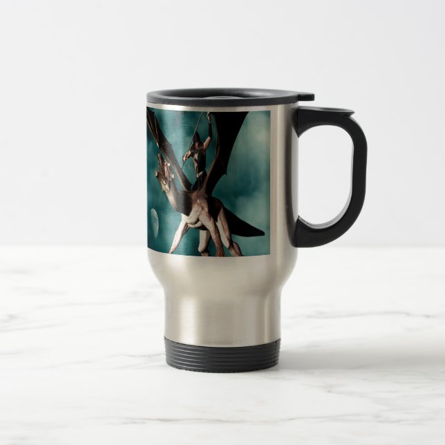 Dragon Sky Warrior Travel Mug (Right)