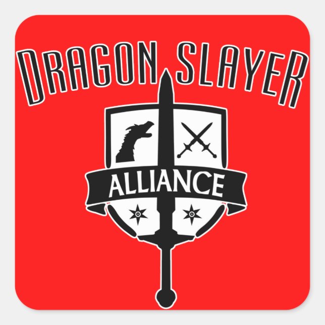 Dragon Slayer Alliance Square Sticker (Front)
