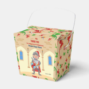 Dragon Slayer Knight Boy Birthday Party Favor Box