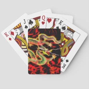 Dragon snake Fire on Lucky Energy Playing Cards