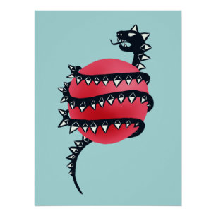 Dragon Snake Goth Poster