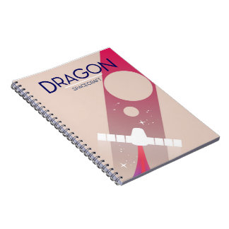 Dragon spacecraft vintage style Space Art Notebook