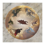 Dragon Species Fun Fantasy Paper Plate<br><div class="desc">This design was created by digitally altering one of my unique fluid acrylic paintings. It may be personalized by clicking the customize button and adding a name, initials or your favourite words. Contact me at colorflowcreations@gmail.com if you with to have this design on another product. Purchase my original abstract acrylic...</div>