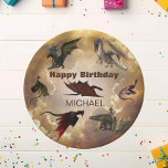 Dragon Species Fun Fantasy Personalized Birthday Paper Plate<br><div class="desc">This design may be personalized in the area provided by changing the photo and/or text. Or it can be customized by clicking Personalize this Template and then choosing the click to customize further option and delete or change the colour of the background, add text, change the text colour or style,...</div>