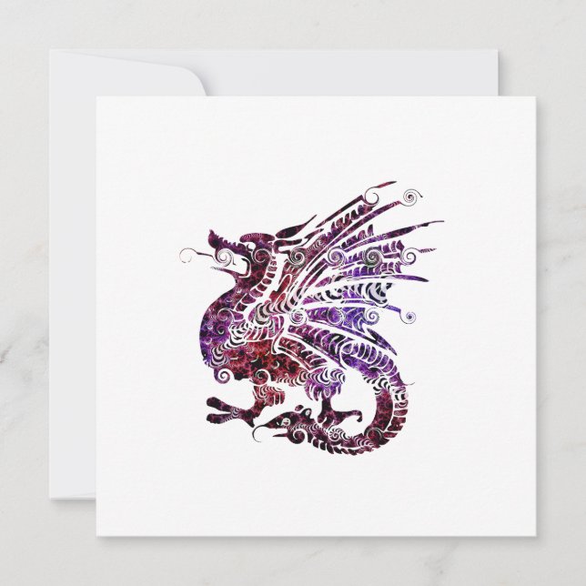 Dragon Spirit Animal Totem Emblem Invitation (Front)