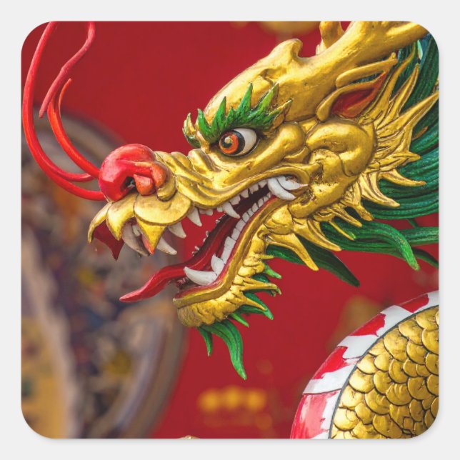 Dragon Square Sticker (Front)