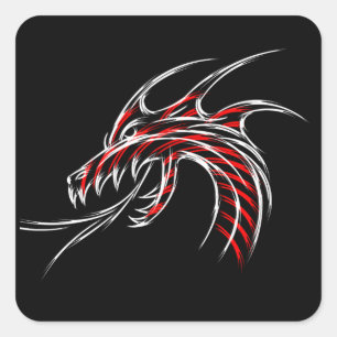 Dragon Square Sticker