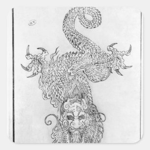 Dragon Square Sticker