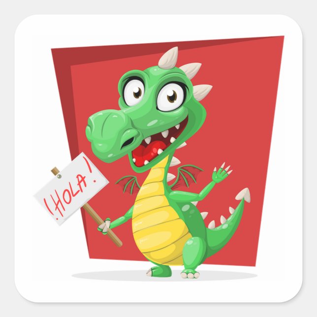 Dragon Square Sticker (Front)