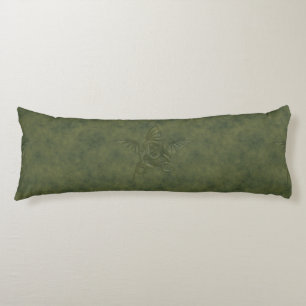 Dragon Star - Green Embossed Leather Image Body Pillow