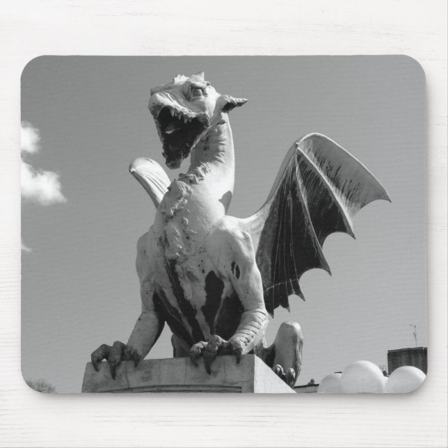 Dragon statue in Ljubljana Slovenia Mouse Pad (Front)