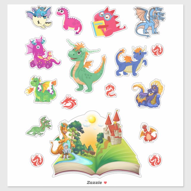 Dragon Sticker Pack Bundle All in One (Sheet)