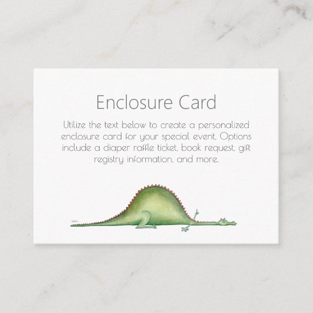 Dragon stretched out on the floor  enclosure card (Front)