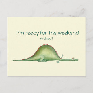 Dragon stretched out on the floor postcard
