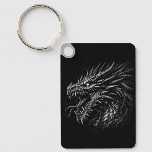 Dragon Style Medieval Fantasy Grunge Art Keychain
