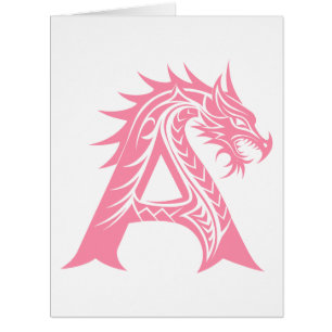 Dragon Styled Letter A, Dragon Alphabet, Monogram