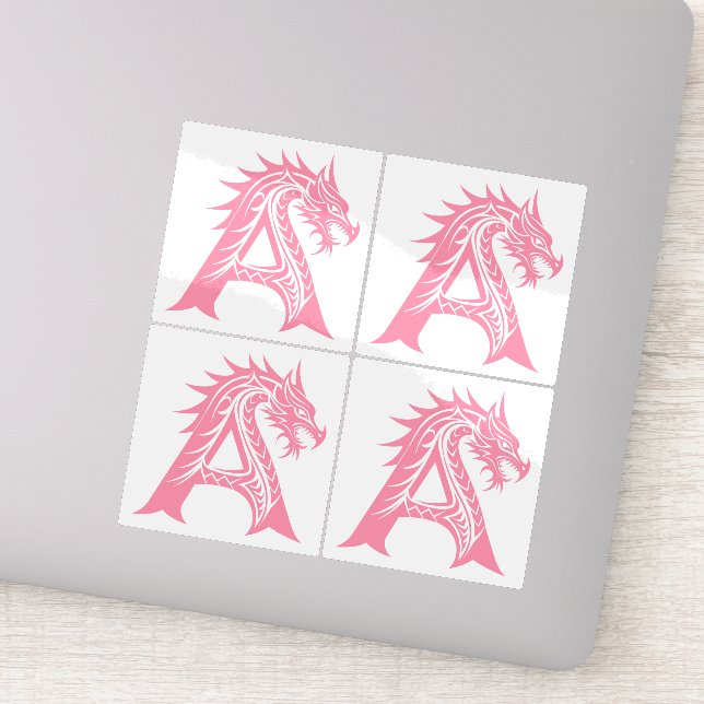 Dragon Styled Letter A, Dragon Alphabet, Monogram (Detail)