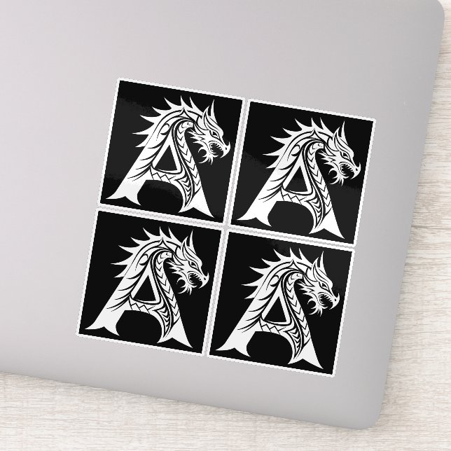 Dragon Styled Letter A, Dragon Alphabet, Monogram (Detail)