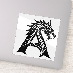 Dragon Styled Letter A, Dragon Alphabet, Monogram