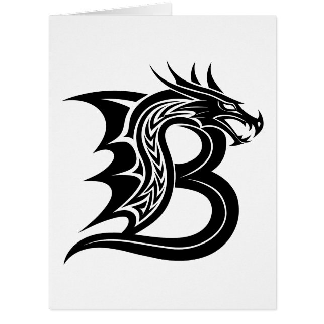 Dragon Styled Letter B, Dragon Alphabet, Monogram (Devant)