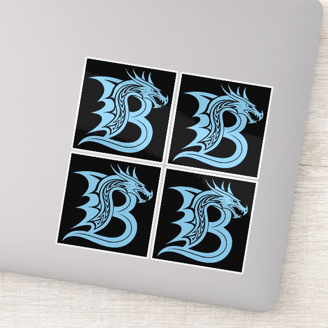 Dragon Styled Letter B, Dragon Alphabet, Monogram (Detail)