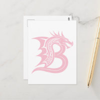 Dragon Styled Letter B, Dragon Alphabet, Monogram