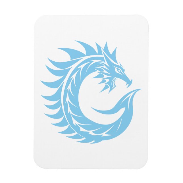 Dragon Styled Letter C, Dragon Alphabet, Monogram Magnet (Vertical)