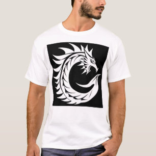 Dragon Styled Letter C, Dragon Alphabet, Monogram T-Shirt