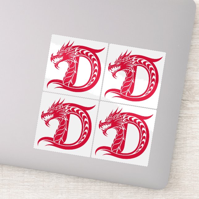 Dragon Styled Letter D, Dragon Alphabet, Monogram (Detail)