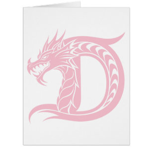 Dragon Styled Letter D, Dragon Alphabet, Monogram