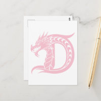 Dragon Styled Letter D, Dragon Alphabet, Monogram