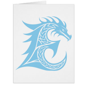 Dragon Styled Letter E, Dragon Alphabet, Monogram