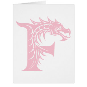 Dragon Styled Letter F, Dragon Alphabet, Monogram