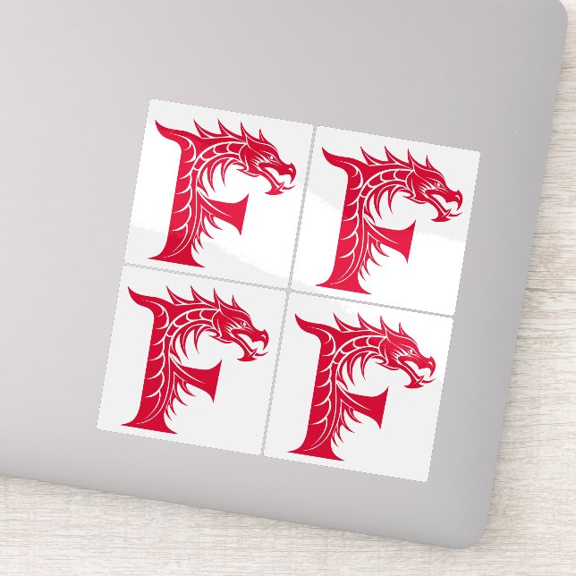 Dragon Styled Letter F, Dragon Alphabet, Monogram (Detail)