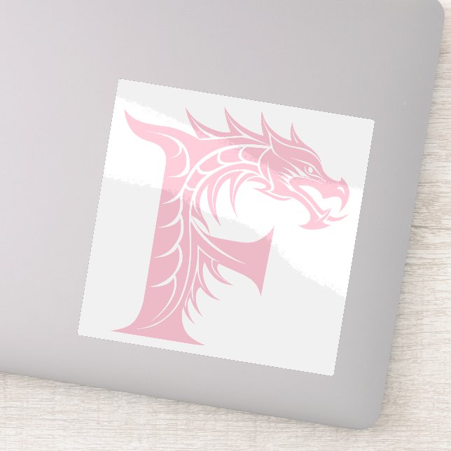 Dragon Styled Letter F, Dragon Alphabet, Monogram (Detail)