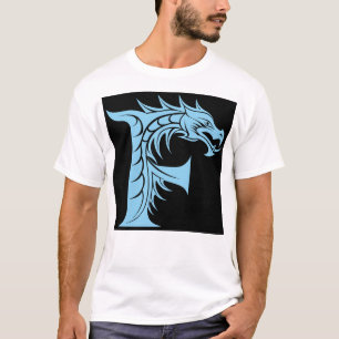 Dragon Styled Letter F, Dragon Alphabet, Monogram T-Shirt