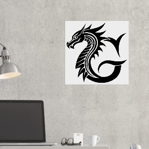 Dragon Styled Letter G, Dragon Alphabet, Monogram Foil Prints