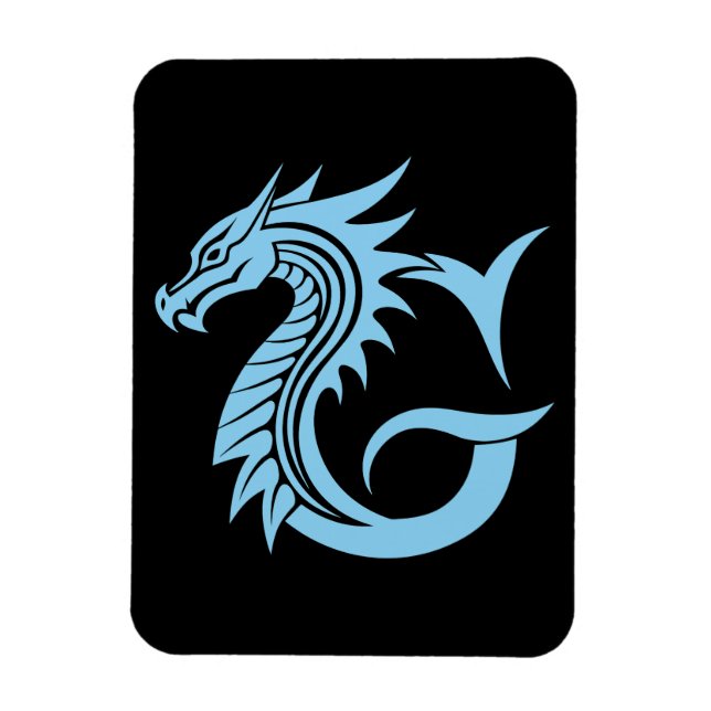 Dragon Styled Letter G, Dragon Alphabet, Monogram Magnet (Vertical)