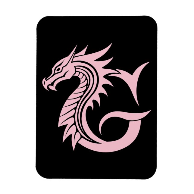 Dragon Styled Letter G, Dragon Alphabet, Monogram Magnet (Vertical)