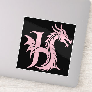 Dragon Styled Letter H, Dragon Alphabet, Monogram