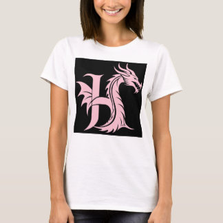 Dragon Styled Letter H, Dragon Alphabet, Monogram T-Shirt