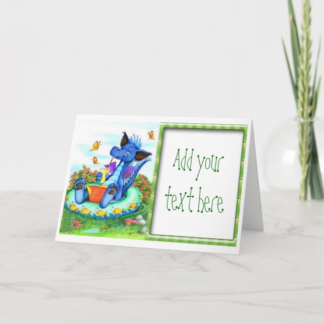Dragon Summertime Birthday Party Invitations (Front)