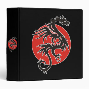 Dragon Sun - black red white + your ideas Binder