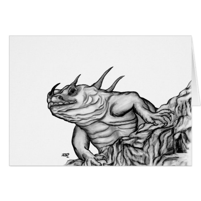 Dragon sur le rocher (Devant horizontal)