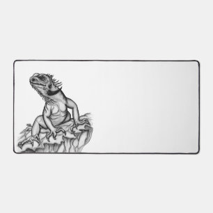 Dragon sur le Rocher, design noir et blanc