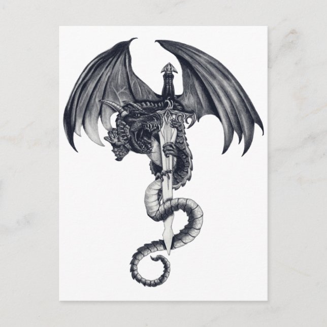 Dragon & Sword Postcard (Front)