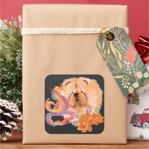 DRAGON-TALEZ CHOW Year of the Dragon Square Sticker
